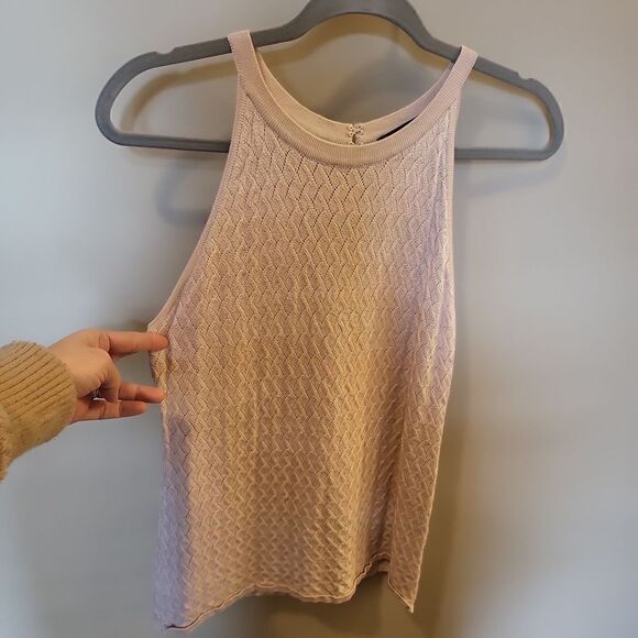 White House Black Market Tops - White House Black Market, Sweater tank, cream/Oatmeal color, Small